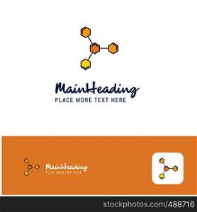 Creative Chemical bonding Logo Design. Flat color Logo place for Tagline. Vector Illustration