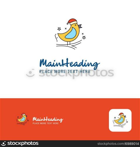 Creative Christmas cookie Logo Design. Flat color Logo place for Tagline. Vector Illustration