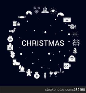 Creative Christmas icon Background
