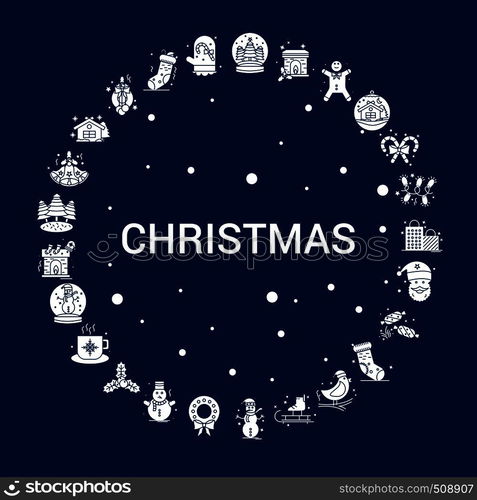 Creative Christmas icon Background