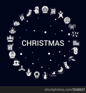 Creative Christmas icon Background