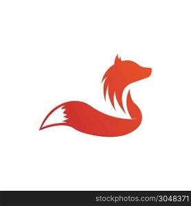 Creative circle fox logo vector. Round fox logo template
