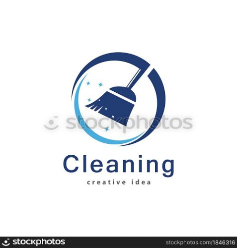 Creative Cleaning Concept Logo Design Template