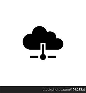 Creative Cloud Storage. Flat Vector Icon illustration. Simple black symbol on white background. Creative Cloud Storage sign design template for web and mobile UI element. Creative Cloud Storage Flat Vector Icon