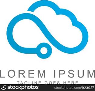 Creative Cloud technology Logo Design template