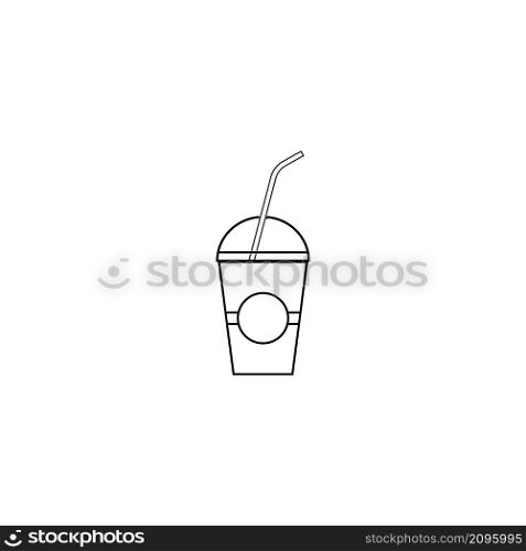creative coffee hot, coffee cup line icon template.