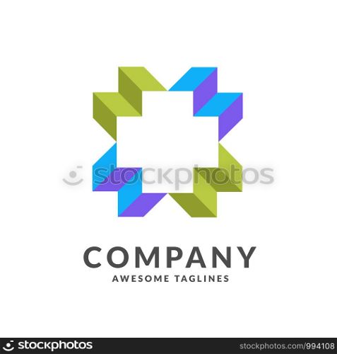creative colorful Cross Health Care Medical Logo Icon Symbol Emblem