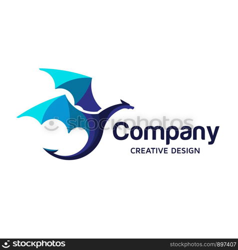 creative Colorful dragon Logo Symbol Vector Design Illustration