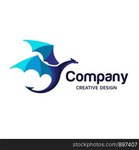 creative Colorful dragon Logo Symbol Vector Design Illustration
