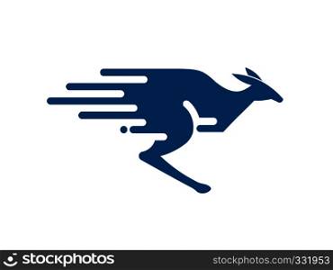creative colorful Kangaroo logo design vector illustration template