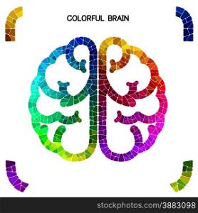 Creative colorful left brain and right brain Idea concept background .vector illustration
