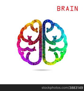 Creative colorful left brain and right brain Idea concept background. Vector illustration
