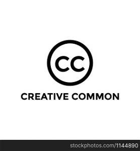Creative common icon design template vector isolated illustration. Creative common icon design template vector isolated