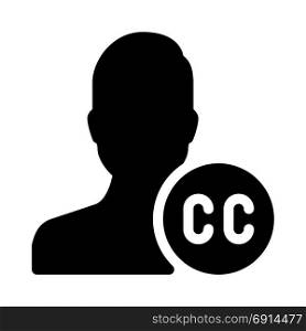 Creative Commons User, icon on isolated background