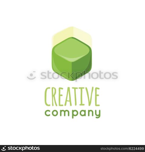Creative company logo design flat. Logo company symbol, icon company business, corporate logotype, identity brand, branding label vector illustration