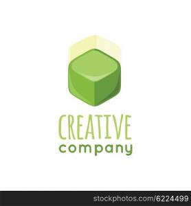 Creative company logo design flat. Logo company symbol, icon company business, corporate logotype, identity brand, branding label vector illustration