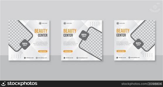 Creative concept social media template for Beauty and spa