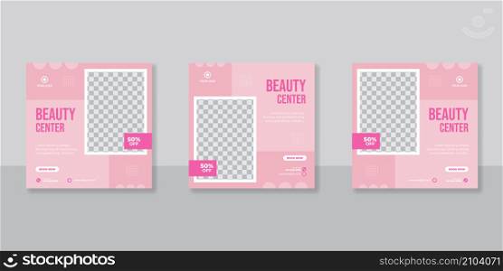 Creative concept social media template for beauty salon