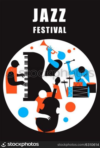 Creative conceptual music festival vector. Band playing musical instruments.