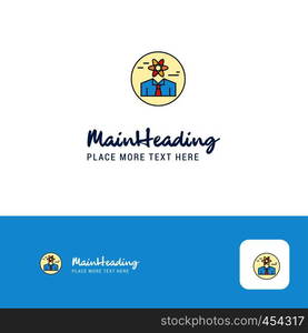 Creative Confused man Logo Design. Flat color Logo place for Tagline. Vector Illustration