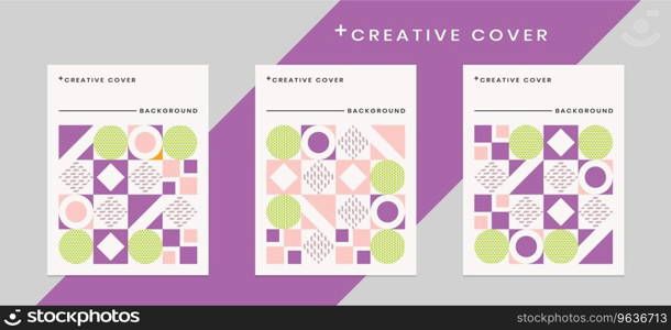 Creative cover design in geometric style minimal Vector Image