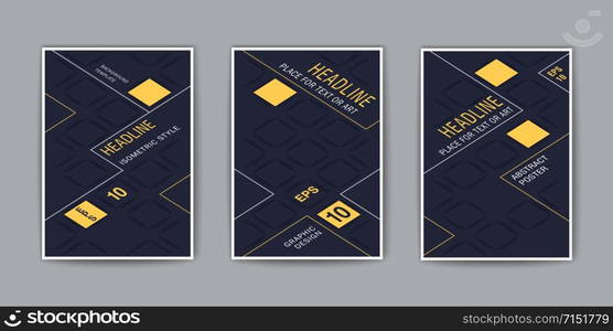 Creative covers. Stylized isometric template for design. Trendy vector background. Creative covers. Stylized isometric template for design. Trendy vector placard