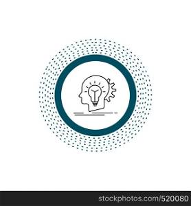 creative, creativity, head, idea, thinking Line Icon. Vector isolated illustration. Vector EPS10 Abstract Template background