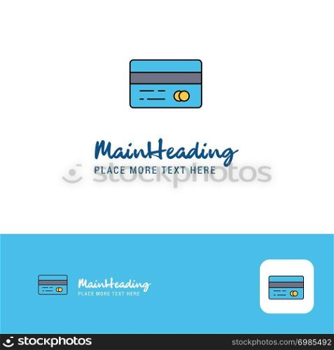 Creative Credit card Logo Design. Flat color Logo place for Tagline. Vector Illustration