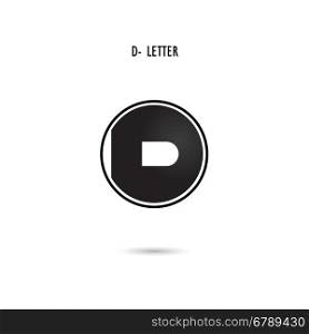 Creative D-letter icon abstract logo design.D-alphabet symbol.Corporate business and industrial logotype symbol.Vector illustration