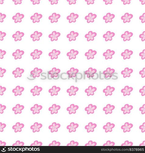 Creative decorative flowers seamless pattern. Simple stylized flower buds wallpaper. Design for fabric, textile, surface, wrapping paper, cover. Vector illustration. Creative decorative flowers seamless pattern. Simple stylized flower buds wallpaper.