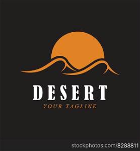 creative desert logo with slogan template