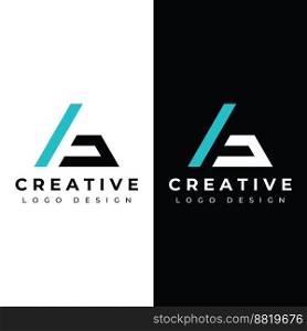 Creative design abstract logo element initial letter A geometric or minimalist monogram with trendy style, modern font. Logo for business, business or identity card, branding and company.