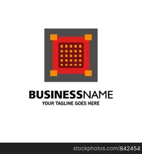 Creative, Design, Designer, Graphic, Grid Business Logo Template. Flat Color
