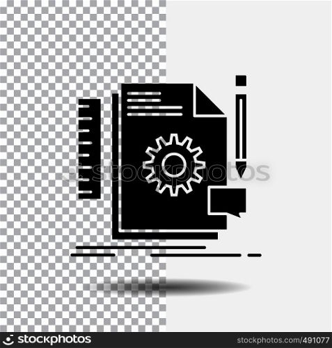 Creative, design, develop, feedback, support Glyph Icon on Transparent Background. Black Icon. Vector EPS10 Abstract Template background