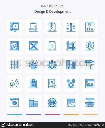 Creative Design   Development 25 Blue icon pack  Such As development. coding. development. development. compressed