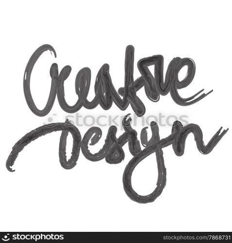 Creative design hand written ink lettering. Vector illustration.