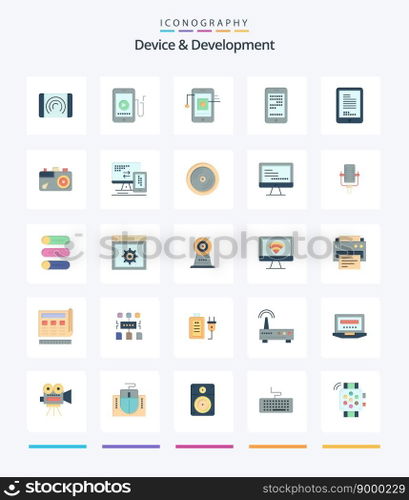 Creative Device And Development 25 Flat icon pack  Such As coding. coding. mobile . cell. mobile