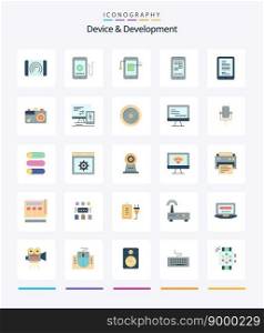 Creative Device And Development 25 Flat icon pack  Such As coding. coding. mobile . cell. mobile