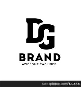 creative DG letter strong and bold logo vector concept