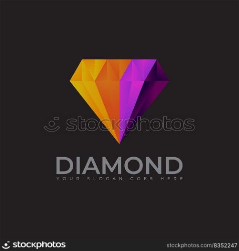 Creative Diamond Logo and Icon Design Template