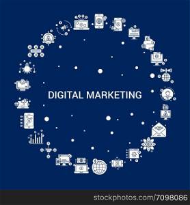 Creative Digital Marketing icon Background