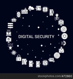 Creative Digital Security icon Background