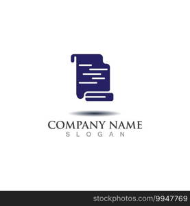 Creative document company logo icon template design  