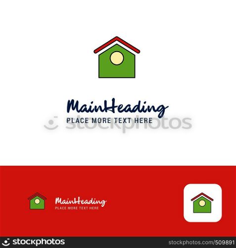 Creative Dog house Logo Design. Flat color Logo place for Tagline. Vector Illustration