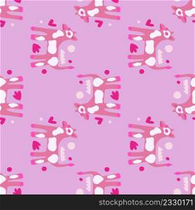 Creative dog seamless pattern. Naive art. Abstract animals endless wallpaper. Contemporary backdrop. Design for fabric, textile print, wrapping, cover. Vector illustration. Contemporary dog seamless pattern. Abstract animals endless wallpaper.