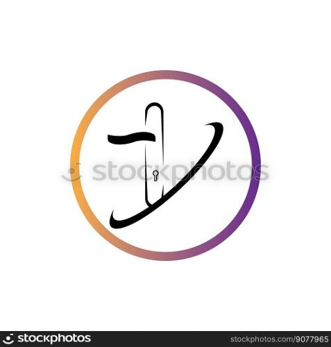 creative Door handle vector logo and symbol design