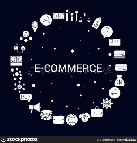 Creative E-Commerce icon Background