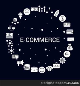 Creative E-Commerce icon Background