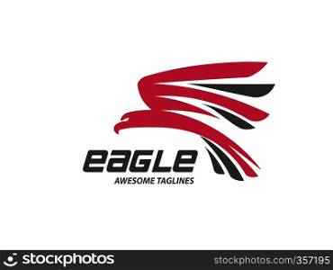creative eagle fly logo Template, Hawk mascot graphic logo vector