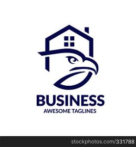 creative eagle house real estate logo vector